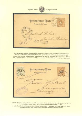 ÖSTERREICHISCHE POSTKARTEN "DOPPELADLER" AUSGABE 1883, 1884, 1888 und 1890 – Blatt 64