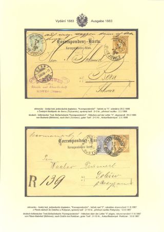 RAKOUSKÉ DOPISNICE "DVOUHLAVÁ ORLICE" VYDÁNÍ 1883, 1884, 1888 a 1890 – list 72