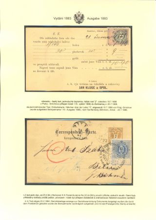 RAKOUSKÉ DOPISNICE "DVOUHLAVÁ ORLICE" VYDÁNÍ 1883, 1884, 1888 a 1890 – list 75