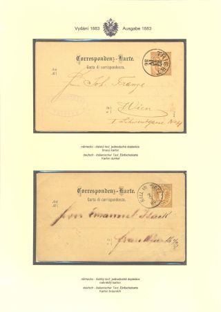 RAKOUSKÉ DOPISNICE "DVOUHLAVÁ ORLICE" VYDÁNÍ 1883, 1884, 1888 a 1890 – list 76
