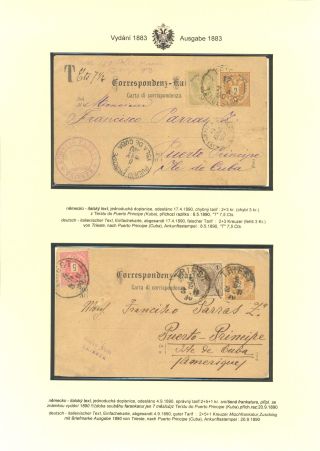 AUSTRIAN STATIONERY CARDS "TWO-HEADED EAGLE" ISSUE 1883, 1884, 1888 and 1890 – sheet 84