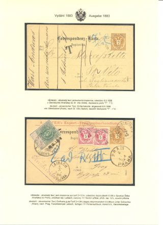 ÖSTERREICHISCHE POSTKARTEN "DOPPELADLER" AUSGABE 1883, 1884, 1888 und 1890 – Blatt 104