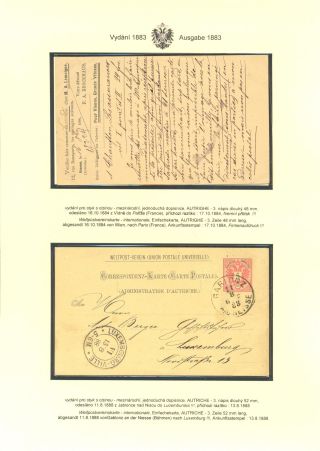 RAKOUSKÉ DOPISNICE "DVOUHLAVÁ ORLICE" VYDÁNÍ 1883, 1884, 1888 a 1890 – list 114