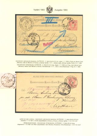 RAKOUSKÉ DOPISNICE "DVOUHLAVÁ ORLICE" VYDÁNÍ 1883, 1884, 1888 a 1890 – list 116