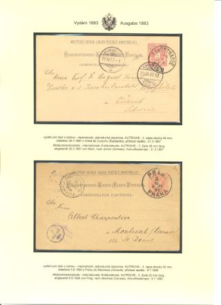 RAKOUSKÉ DOPISNICE "DVOUHLAVÁ ORLICE" VYDÁNÍ 1883, 1884, 1888 a 1890 – list 126