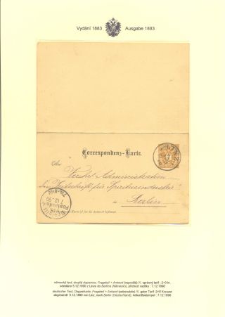 RAKOUSKÉ DOPISNICE "DVOUHLAVÁ ORLICE" VYDÁNÍ 1883, 1884, 1888 a 1890 – list 131