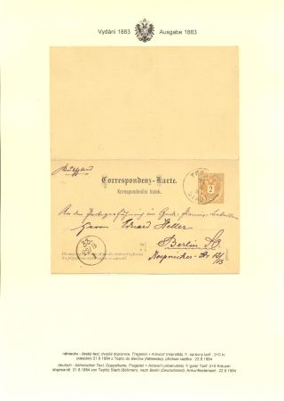RAKOUSKÉ DOPISNICE "DVOUHLAVÁ ORLICE" VYDÁNÍ 1883, 1884, 1888 a 1890 – list 136