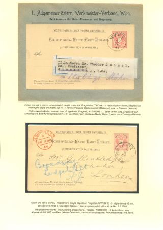 RAKOUSKÉ DOPISNICE "DVOUHLAVÁ ORLICE" VYDÁNÍ 1883, 1884, 1888 a 1890 – list 147