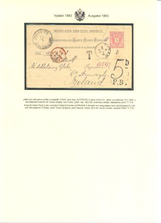 RAKOUSKÉ DOPISNICE "DVOUHLAVÁ ORLICE" VYDÁNÍ 1883, 1884, 1888 a 1890 – list 196