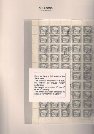 THE "GULLFOSS" POSTAGE STAMPS – sheet 6