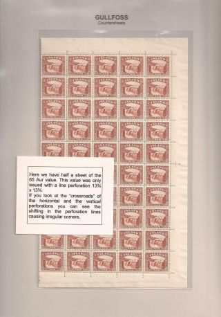 THE "GULLFOSS" POSTAGE STAMPS – sheet 8