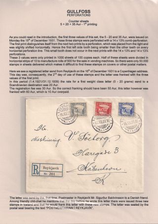 THE "GULLFOSS" POSTAGE STAMPS – sheet 9