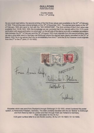 THE "GULLFOSS" POSTAGE STAMPS – sheet 11