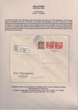 THE "GULLFOSS" POSTAGE STAMPS – sheet 13