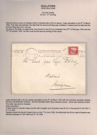 THE "GULLFOSS" POSTAGE STAMPS – sheet 14