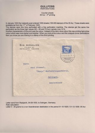 THE "GULLFOSS" POSTAGE STAMPS – sheet 21