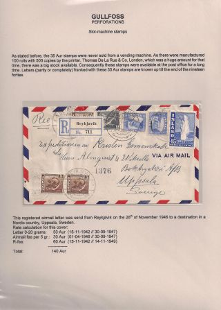 THE "GULLFOSS" POSTAGE STAMPS – sheet 34