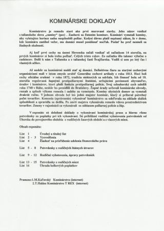 KOMINICKÉ DOKLADY – list 1