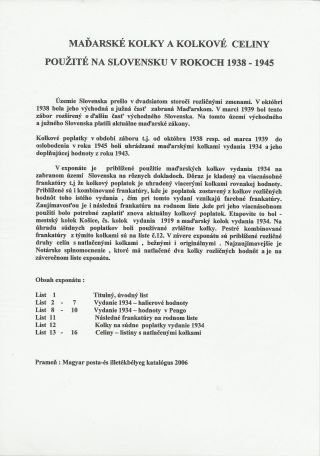UNGARISCHE STEUERMARKEN UND FORMULÄRE IN DER SLOWAKEI 1938-1945 VERWENDET – Blatt 1