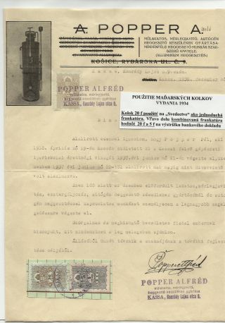 UNGARISCHE STEUERMARKEN UND FORMULÄRE IN DER SLOWAKEI 1938-1945 VERWENDET – Blatt 5