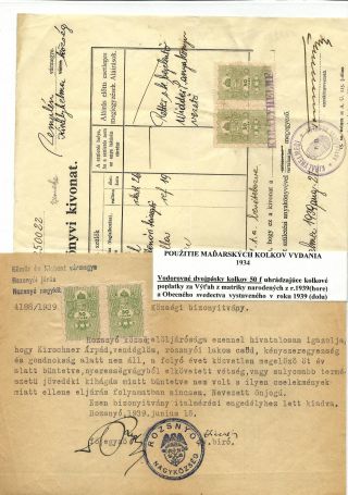 UNGARISCHE STEUERMARKEN UND FORMULÄRE IN DER SLOWAKEI 1938-1945 VERWENDET – Blatt 7