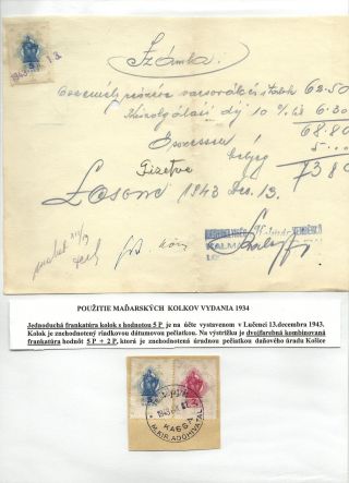 UNGARISCHE STEUERMARKEN UND FORMULÄRE IN DER SLOWAKEI 1938-1945 VERWENDET – Blatt 10