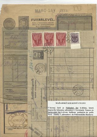 UNGARISCHE STEUERMARKEN UND FORMULÄRE IN DER SLOWAKEI 1938-1945 VERWENDET – Blatt 14