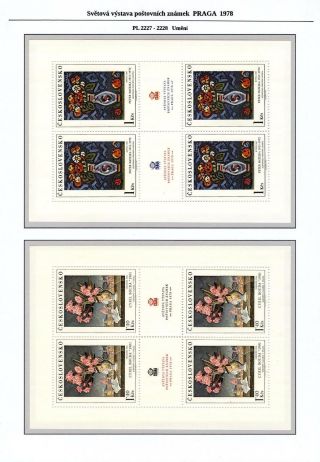 WORLD POSTAGE STAMPS EXHIBITON PRAGA 1978 – sheet 12