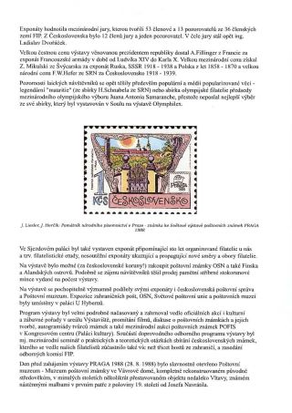 WORLD POSTAGE STAMPS EXHIBITON PRAGA 1988 – sheet 4