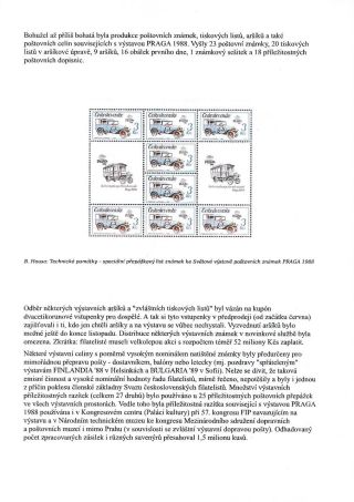 WORLD POSTAGE STAMPS EXHIBITON PRAGA 1988 – sheet 5