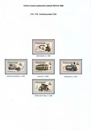 WORLD POSTAGE STAMPS EXHIBITON PRAGA 1988 – sheet 10