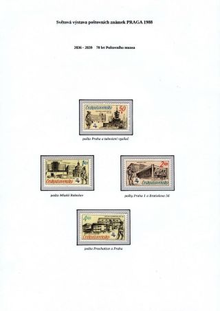WORLD POSTAGE STAMPS EXHIBITON PRAGA 1988 – sheet 12