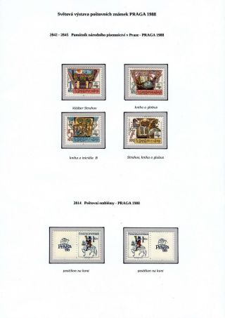 WORLD POSTAGE STAMPS EXHIBITON PRAGA 1988 – sheet 13