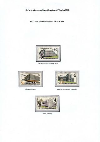 WORLD POSTAGE STAMPS EXHIBITON PRAGA 1988 – sheet 14