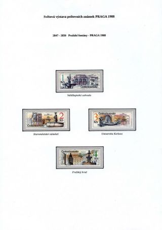 WORLD POSTAGE STAMPS EXHIBITON PRAGA 1988 – sheet 15