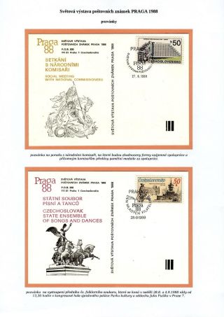 SVĚTOVÁ VÝSTAVA POŠTOVNÍCH ZNÁMEK PRAGA 1988 – list 17