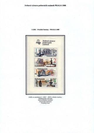 SVĚTOVÁ VÝSTAVA POŠTOVNÍCH ZNÁMEK PRAGA 1988 – list 25