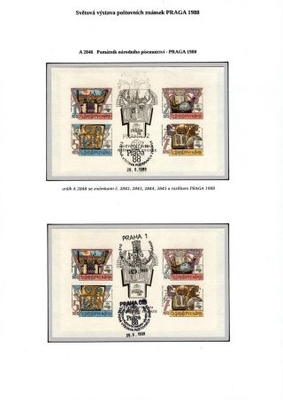 SVĚTOVÁ VÝSTAVA POŠTOVNÍCH ZNÁMEK PRAGA 1988 – list 31