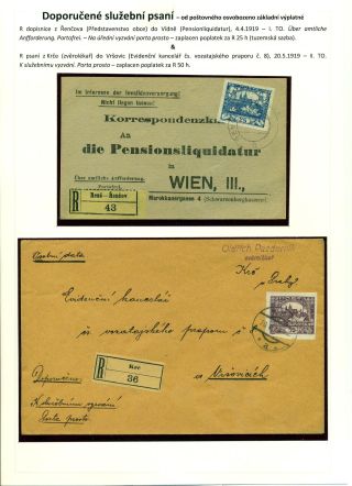 EINGESCHRIEBEN UND EILBOTEN DIENSTPOST IN DER TSCHECHOSLOWAKEI 1918-1939 – Blatt 7