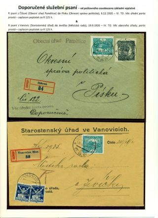 EINGESCHRIEBEN UND EILBOTEN DIENSTPOST IN DER TSCHECHOSLOWAKEI 1918-1939 – Blatt 8