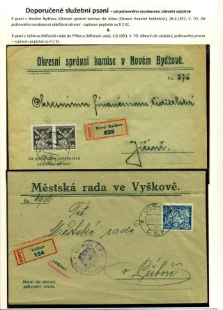 EINGESCHRIEBEN UND EILBOTEN DIENSTPOST IN DER TSCHECHOSLOWAKEI 1918-1939 – Blatt 9