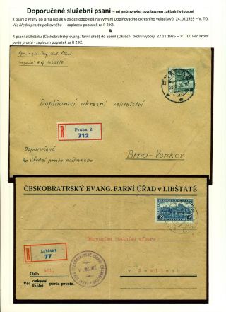 EINGESCHRIEBEN UND EILBOTEN DIENSTPOST IN DER TSCHECHOSLOWAKEI 1918-1939 – Blatt 10