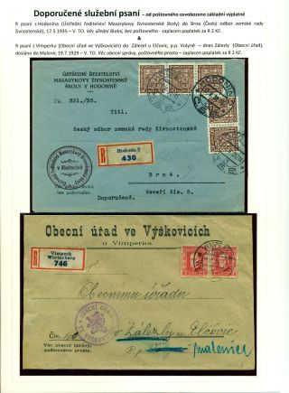 EINGESCHRIEBEN UND EILBOTEN DIENSTPOST IN DER TSCHECHOSLOWAKEI 1918-1939 – Blatt 11