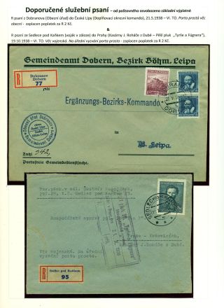 EINGESCHRIEBEN UND EILBOTEN DIENSTPOST IN DER TSCHECHOSLOWAKEI 1918-1939 – Blatt 12