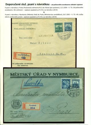EINGESCHRIEBEN UND EILBOTEN DIENSTPOST IN DER TSCHECHOSLOWAKEI 1918-1939 – Blatt 14