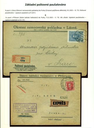 EINGESCHRIEBEN UND EILBOTEN DIENSTPOST IN DER TSCHECHOSLOWAKEI 1918-1939 – Blatt 16