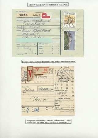 PODACÍ BALÍKOVÉ NÁLEPKY Z KOŠIC – list 4