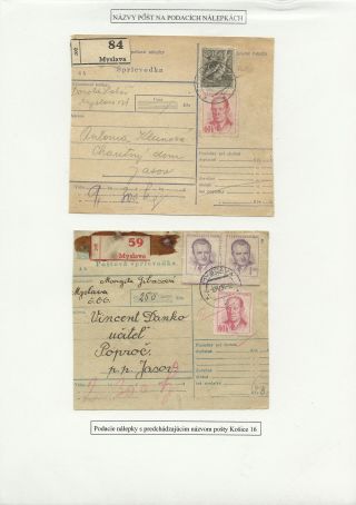 PODACÍ BALÍKOVÉ NÁLEPKY Z KOŠIC – list 15
