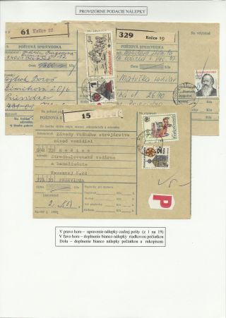 PODACÍ BALÍKOVÉ NÁLEPKY Z KOŠIC – list 16