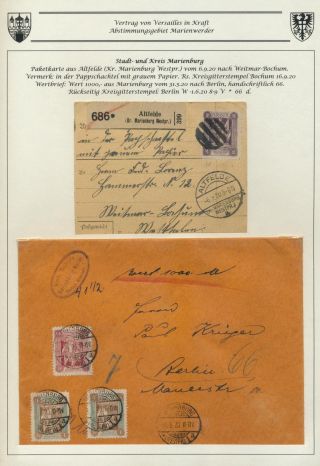 1920 PLEBISCITE TERRITORY MARIENWERDER, REGION MARIENBURG – sheet 9
